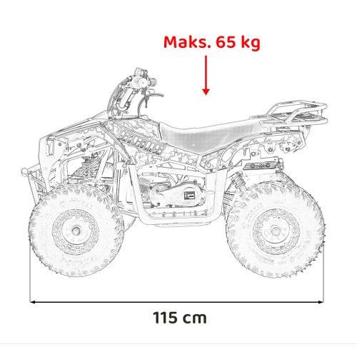 Quad Spalinowy 49CC SIRIUS Czerwony PSP.ATV-13A.CR